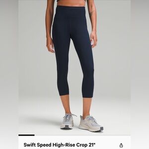 Lululemon Swift Speed High-Rise Crop 21"
True Navy BNWT